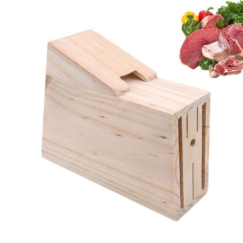 Porte Couteaux De Cuisine En Bambou, Trous Multifonctionnels, Porte Couteaux De Cuisine En Bois, Bloc Organisateur