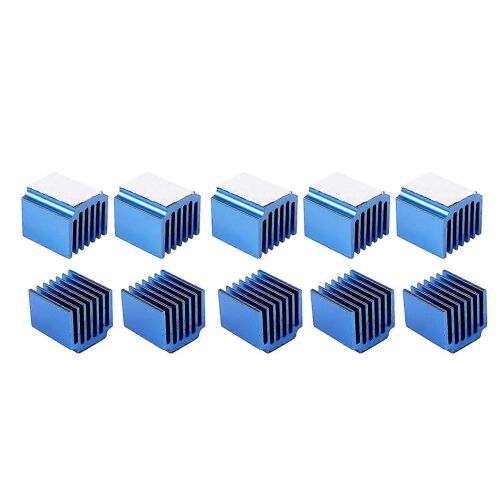 3D Printer Parts 10pcs Blue Medium Size Aluminum Stepper Driver Heatsink For TMC2100 LV8729 TMC2208 TMC2130