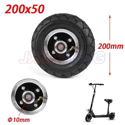 Pneu De Scooter Électrique 200x50, Avec Moyeu De Roue, 8 Pouces, Pour Véhicule Électrique, En Alliage D'aluminium