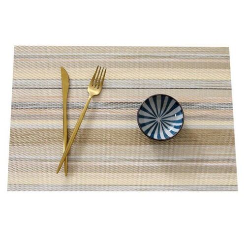 Napperon antidérapant en PVC, 1 pièce, élégant, imperméable, résistant à l'huile, vaisselle, napperon écologique, résistant à la chaleur, décoration de maison