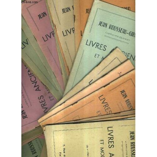 Lot De 24 Catalogues De La Librairie Jean Rousseau Girard - Livres Anciens Et Modernes -