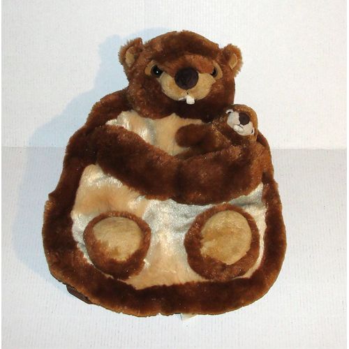 Peluche Marmotte Avec Son Petit Sac A Dos Creations Dani