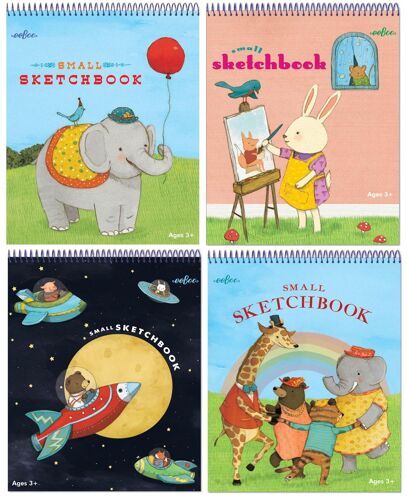 Lot 4 Mini Blocks Dessins Pour Enfants 30 Feuilles Papier Design Attrayant Eeboo