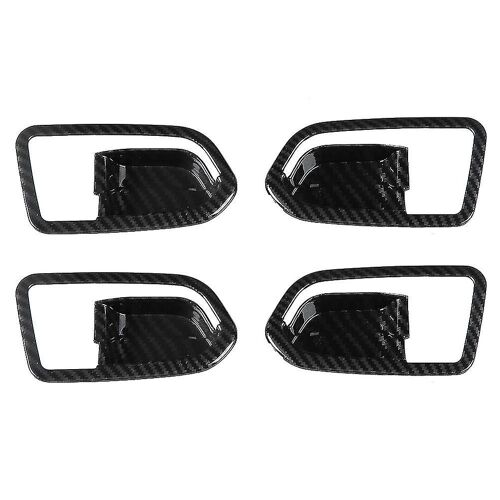 4pcs / Set Abs Carbon Fiber Interior Door Handle Cover Trims Protection Sticker Fit For Toyota Rush 2019