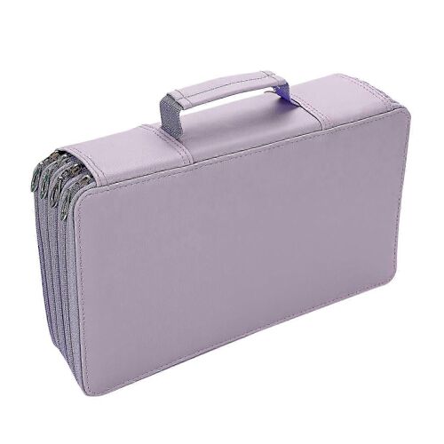 Pencil Case Students Pen Wrap For Pencil Large Capacity Pencil Holder Pouch Storage Bag Stationery Organizer Purple