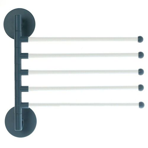 Porte-serviettes mural de salle de bain, 1 pièce, sans poinçon, simple, pliable, rotatif, mobile, 5 couches, livraison rapide, nouveauté