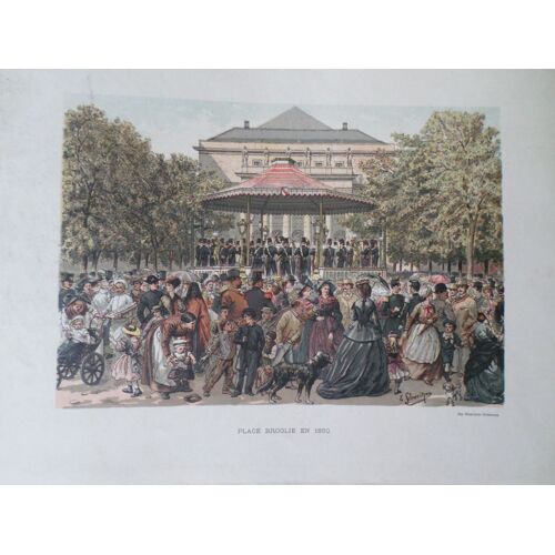 La Place Broglie ? Strasbourg En 1860 Signe Emile Schweizer