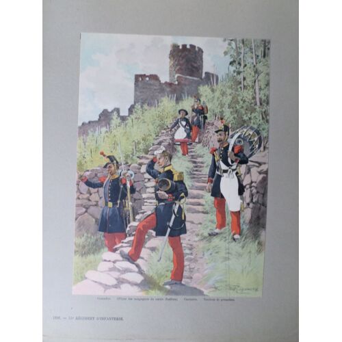 55e Regiment D'infanterie 1856 - Sign? Regamey