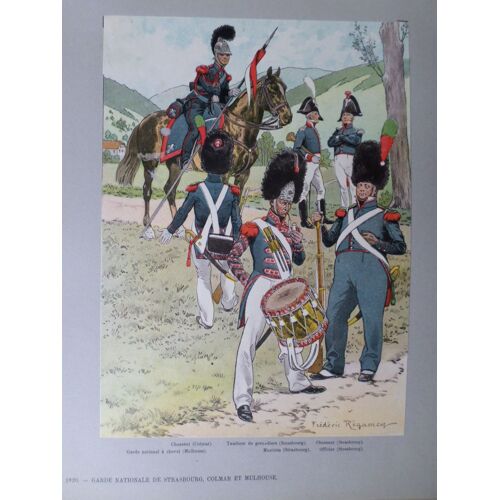 Garde Nationale De Strasbourg, Colmar Et Mulhouse 1820 - Signe Regamey