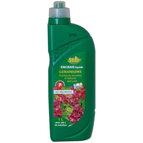Engrais Géraniums Et Plantes De Terrasses Et Balcons - Liquide - 1 L