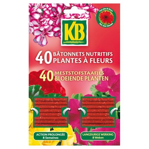 Bâtonnet nutritif - plante à fleurs - lot de 40
