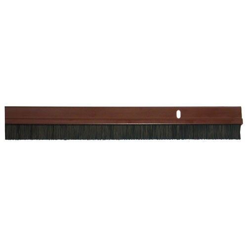Bas de porte à visser - plastique marron brossé - 93 cm
