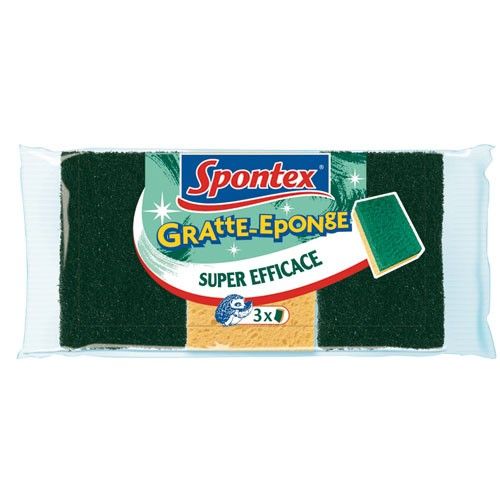 Lot de 3 éponges Gratte-Eponge Super Efficace