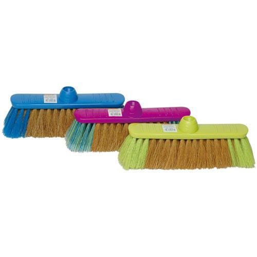 Balai avec fibre coco et vinyle couleur
