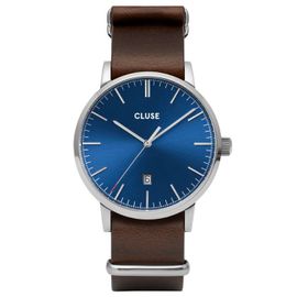 Montre Homme Cluse Aravis En Cuir Véritable De Vache Marron