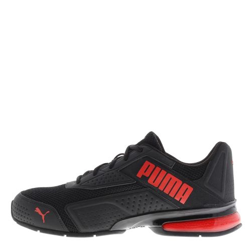 Puma Leader Vt Nubuck Chaussures De Sport Baskets Basses Lacets Snoir/rouge