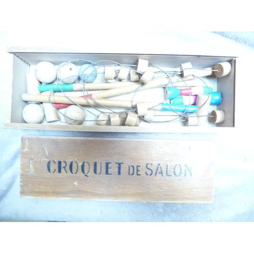 Jeu Ancien De Croquet De Salon