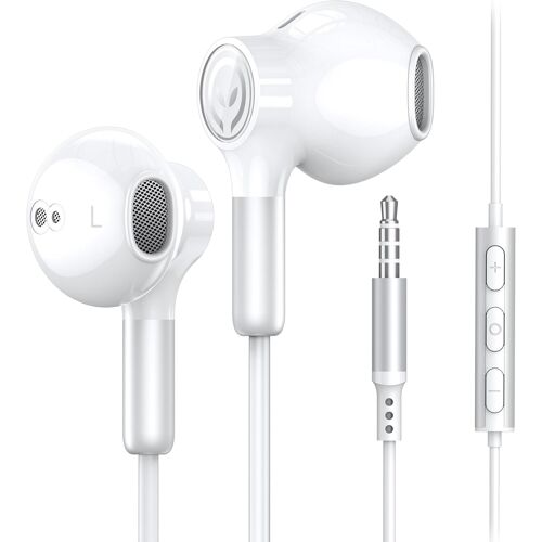 KALANKA-ME910 Écouteurs, Ecouteurs Filaire avec Microphone et Contrôle du Volume, Intra-Auriculaires, Oreillette Jack 3.5mm Universel pour iPhone, Smartphones Android, MP3 etc.