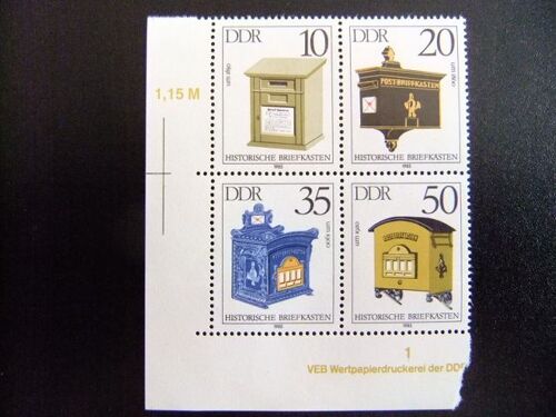 Allemagne Orientale - Ddr -1985 - Boîtes Aux Lettres Historiques - Yvert & Tellier Nº 2553 / 2556 ** Mnh