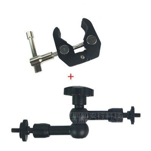 kits-S - Trépied à bras articulé, monopode Flexible, pince à griffe de crabe, support de Clip pour Gopro Hero 9 8 7 6 5 4 YI 4K, caméra SJCAM