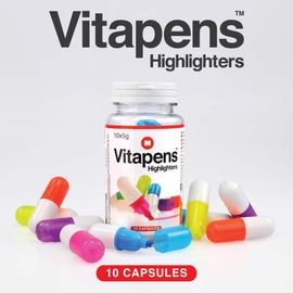 Lot De 10 Surligneurs Vitapens En Boite Gélules