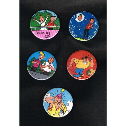 Bob Et Bobette - Lot De 6 Badges - Standaard.