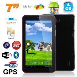 Tablette tactile 3G 7 pouces Android 4.4 Dual core SIM GPS 4Go Noir