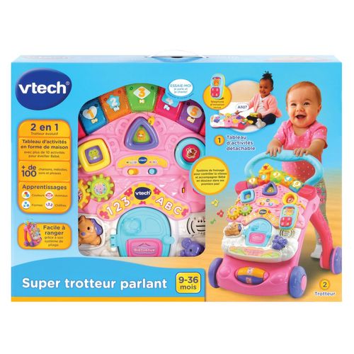 Vtech Baby Super Trotteur Parlant 2 En 1 Rose
