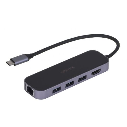 Unitek Hub Usb-c 3.1 Rj-45 3xusb-a Hdmi 4k Pd100w