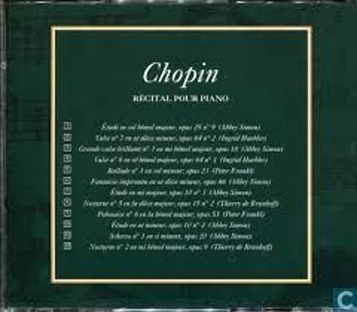 Au Coeur Du Classique N° 03 : Chopin : Récital Pour Piano