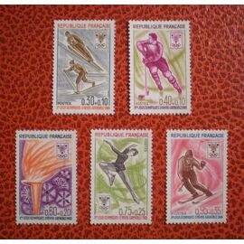 Fanion Jeux Olympiques Grenoble 1968 Vintage Sport Métal Made In France