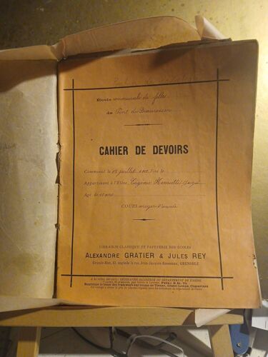 Cahier De Devoirs Recitations 1902 Cours Moyen 2e Annee Pont De Beauvoisin