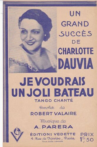 Je Voudrais Un Joli Bateau (Tango Chanté)