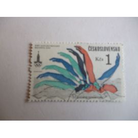 Timbre "Tchécoslovaquie : Jeux Olympiques De Moscou 1980:Natation".