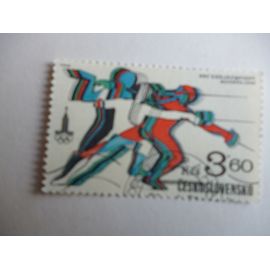 Timbre "Tchécoslovaquie : Jeux Olympiques De Moscou 1980: Escrime".