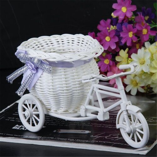 1pc blanc fleur panier conteneur fleur plante maison Vase mariage vélo panier Tricycle panier conteneur maison mariage décoration