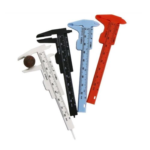 Pied à coulisse en plastique, 2 pièces, échelle à Double règle 0-80mm, outil de mesure pour étudiant, Mini règle