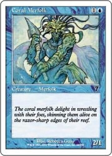 Magic The Gathering - Ondin Des Coraux (Coral Merfolk) - 7ième Edition - Commune