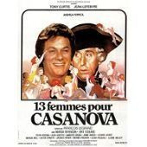 13 Treize Femmes Pour Casanova - François Legrand - Tony Curtis - Jean Lefebvre - Affiche De Cinéma Pliée 60x80 Cm