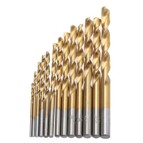foret hélicoïdal à tige ronde 1.5 6.5mm, 13 pièces, revêtu de titane HSS, foret hélicoïdal pour le travail du bois et du métal, accessoires de perçage 1.5 6.5mm