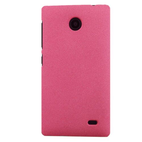 Coque rigide rose pour Lumia 630 Nokia aspect granité toucher rugueux