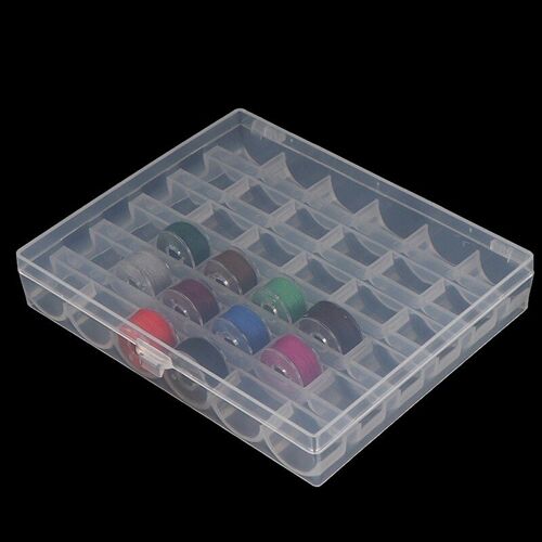 Boîte de rangement en plastique pour Machine à coudre, 36 bobines, boîte vide pour organiser les accessoires de couture à domicile
