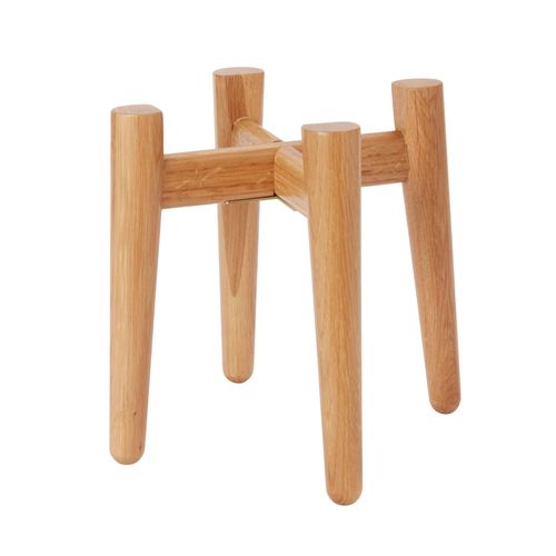 Support En Bois Naturel Pour Pot De Diam.12cm Goodhome