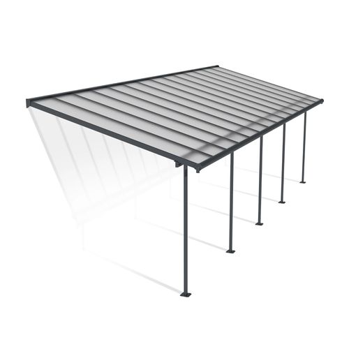 Pergola Adossée Sierra Palram Canopia Aluminium Gris 3 X 8.6 Cm