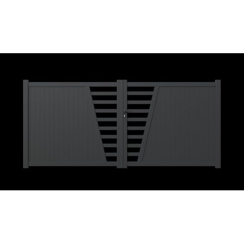 Portail Battant Dossen 3,50x1,60 M Gris 70