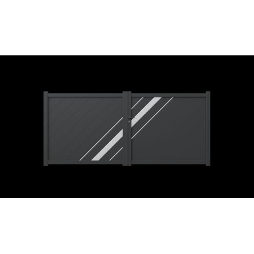 Portail Battant Marione2 3,5x1,60 M Gris70