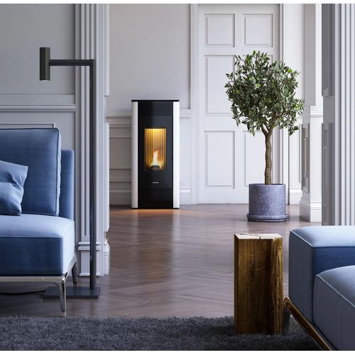 Poêle à granulés Freepoint Indaco 11kW blanc biflux