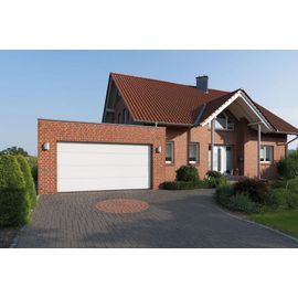 Porte de garage sectionnelle acier IsoMatic 9010 blanc pur - l.237,5 x h.200 cm - motorisée