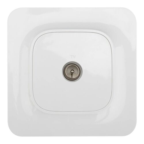 Prise TV Jacobsen Kennet blanc complet