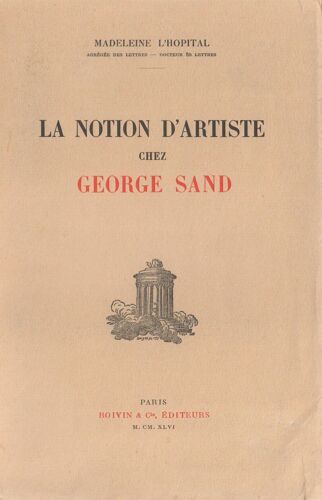 La Notion D'artiste Chez George Sand